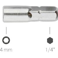 Bernstein Tools 4-566 Bit-Adapter 1/4 Zoll 4mm Bits 25 mm 1/4' von BERNSTEIN TOOLS FOR ELECTRONICS