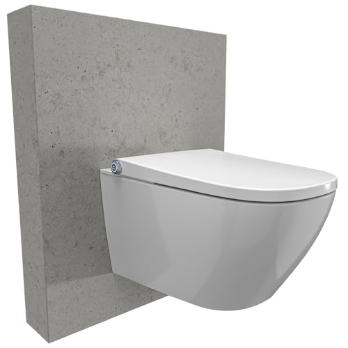 BERNSTEIN® DUSCH-WC Basic 1104 in Weiß - Spülrandloses Dusch-WC rund - Komplettanlage von BERNSTEIN