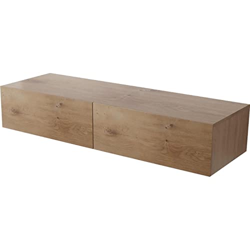 BERNSTEIN® Unterschrank TLB150 Eiche Struktur Schrank für Badezimmer - 150 x 43 x 28 cm - hängend Holz Kommode Lowboard mit Push-Open Funktion, vormontiert von BERNSTEIN