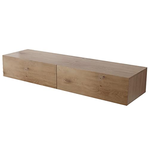 BERNSTEIN® Unterschrank TLB170 Eiche Struktur Schrank für Badezimmer - 170 x 43 x 28 cm - hängend Holz Kommode Lowboard mit Push-Open Funktion, vormontiert von BERNSTEIN