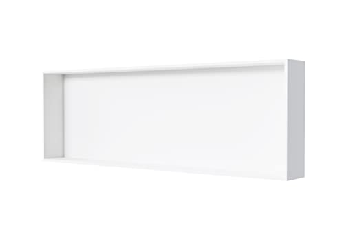 BERNSTEIN® Wandnische beleuchtet Weiß aus Mineralguss EG3010 – Ablage für Badutensilien - Flexibler Einbau - Höhe 30 cm - Tiefe 10 cm, Breite: 90cm, Ohne LED-Spot von BERNSTEIN