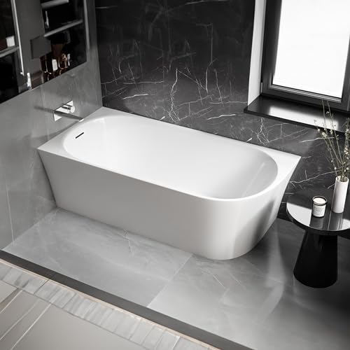BERNSTEIN Eck-Badewanne aus Sanitäracryl Wanne mit Doppelwandiger Konstruktion 170 x 80 x 58 cm - 5 Jahre Garantie - Standbadewanne Nora Corner in Weiß glänzend, Acryl-Wanne Einbau Links BERNSTEIN Eck-Badewanne aus Sanitäracryl Wanne mit Doppelwandiger Konstruktion 170 x 80 x 58 cm - 5 Jahre Garantie - Standbadewanne Nora Corner in Weiß glänzend, Acryl-Wanne Einbau Links von BERNSTEIN
