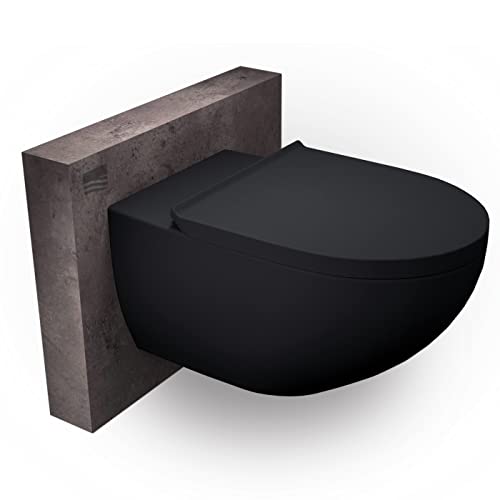 BERNSTEIN Wand-WC schwarz spülrandlos spülrandloses Hänge WC Set Toilette mit abnehmbareren Deckel Hängetoilette WC ohne Spülrand E-9030 Hänge-WC in Schwarz matt BERNSTEIN Wand-WC schwarz spülrandlos spülrandloses Hänge WC Set Toilette mit abnehmbareren Deckel Hängetoilette WC ohne Spülrand E-9030 Hänge-WC in Schwarz matt von BERNSTEIN