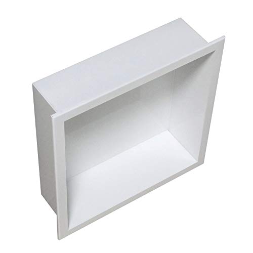 BERNSTEIN Wandnische aus Edelstahl BS303010-30 x 30 x 10 cm - Duschablage für Badutensilien - Flexibler Einbau - in den Farben Schwarz, Weiß und Edelstahl erhältlich, Farbe: Weiß BERNSTEIN Wandnische aus Edelstahl BS303010-30 x 30 x 10 cm - Duschablage für Badutensilien - Flexibler Einbau - in den Farben Schwarz, Weiß und Edelstahl erhältlich, Farbe: Weiß von BERNSTEIN