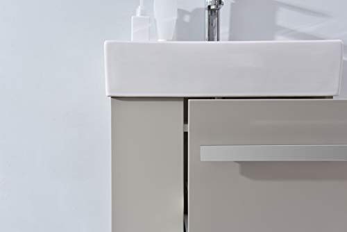 BERNSTEIN Waschbecken mit Unterschrank Kleines Badmöbel-Set Compact 500 in Taupe hell matt Waschtisch mit Schrank Gästebad Gäse-WC mit Schublade und seitlichem Ablagefach BERNSTEIN Waschbecken mit Unterschrank Kleines Badmöbel-Set Compact 500 in Taupe hell matt Waschtisch mit Schrank Gästebad Gäse-WC mit Schublade und seitlichem Ablagefach von BERNSTEIN