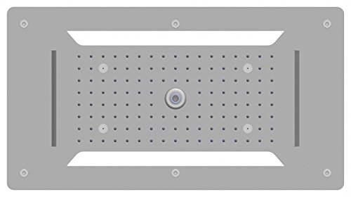 BERNSTEIN XXL-Regendusche Deckenbrause LED-Duschkopf mit 4 Funktionen - 70 x 38 cm Superflache Multifunktionaler Regendusche DPG5030 aus Edelstahl in Chrom mit Anti-Kalk-Düsen und Fernbedienung von BERNSTEIN