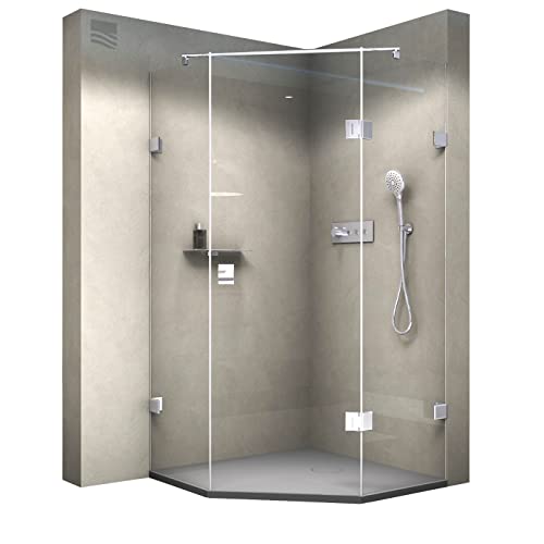 Duschkabine Fünfeckdusche NANO Echtglas EX415-90x90x195cm von BERNSTEIN