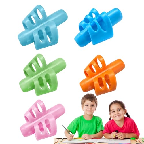 BERO Bleistiftzange für Kinder - Schreibhilfe mit Gummistift 5 Stück - Fingergriff zur Haltungskorrektur, Haltungskorrekturwerkzeug von BERO