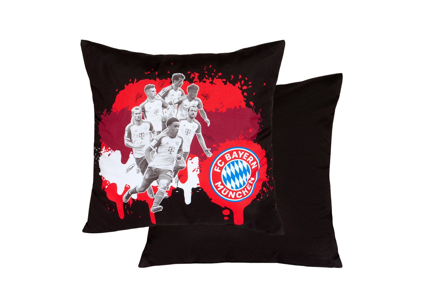 BERONAGE Dekokissen FC Bayern München Kissen Player 40x40 cm von BERONAGE