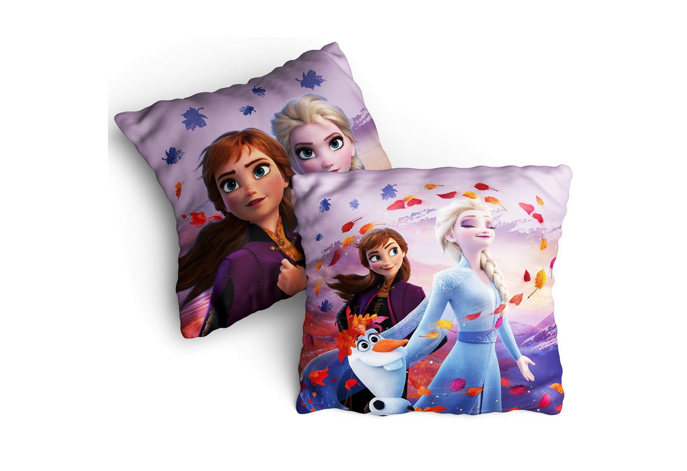 BERONAGE Dekokissen Frozen Die Eiskönigin Dreamteam 40 x 40 Kuschelkissen Anna und Elsa von BERONAGE