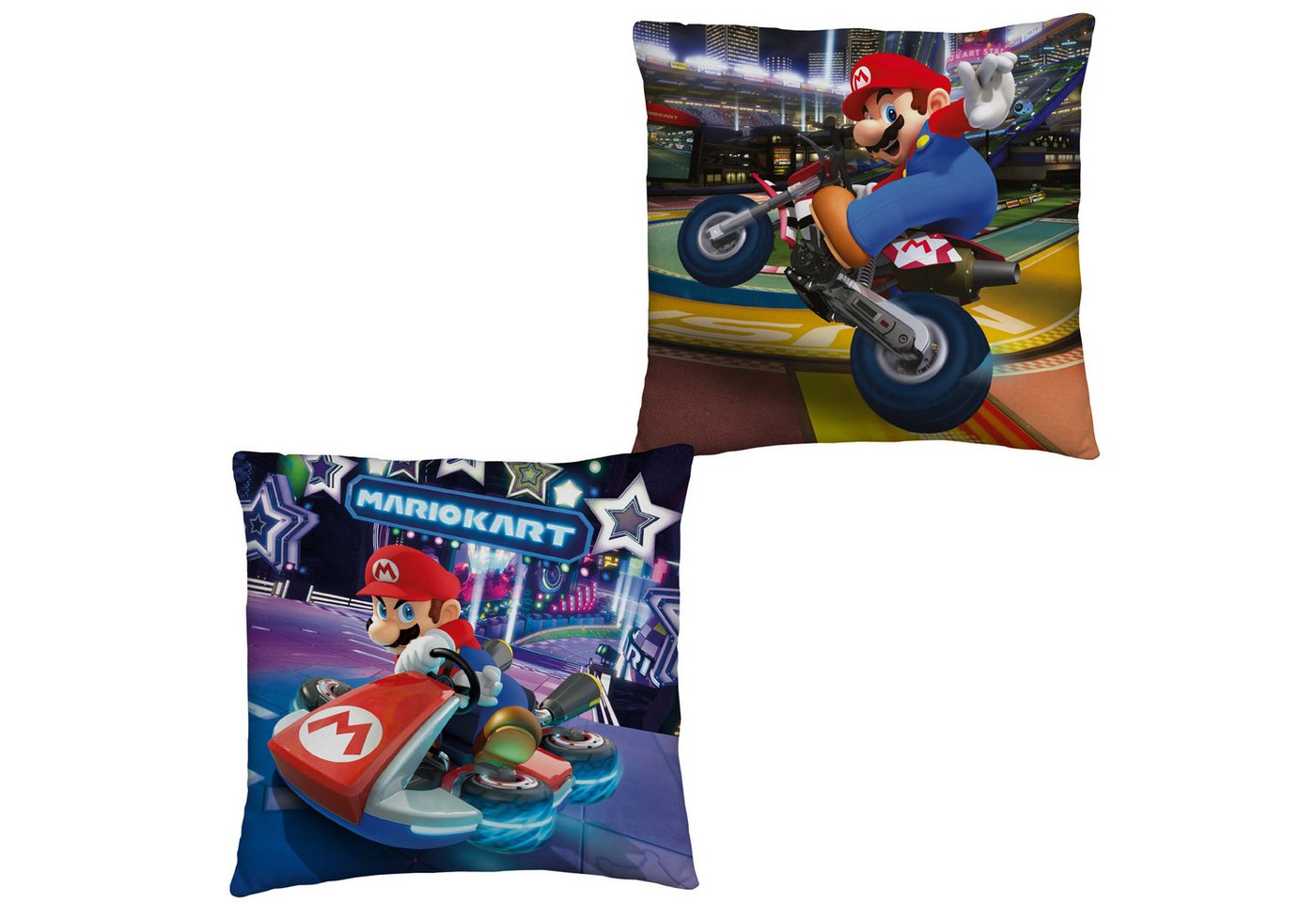 BERONAGE Dekokissen Super Mario Kart 40 x 40 Kuschelkissen passend zur Bettwäsche von BERONAGE