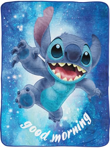BERONAGE Disney Lilo & Stitch Wohndecke Out of The World 150x200 cm 100% Polyester Flauschige Flanell Fleece Kuscheldecke Sofa Decke Kinder Erwachsene Cartoon Anime von BERONAGE