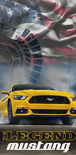 BERONAGE Ford Mustang Badetuch The Legend 75x150 cm Strandtuch gelbes Auto Muscle Car US Flagge 100% Baumwolle weich saugstark Strand Schwimmbad Männer Geschenk BERONAGE Ford Mustang Badetuch The Legend 75x150 cm Strandtuch gelbes Auto Muscle Car US Flagge 100% Baumwolle weich saugstark Strand Schwimmbad Männer Geschenk von BERONAGE