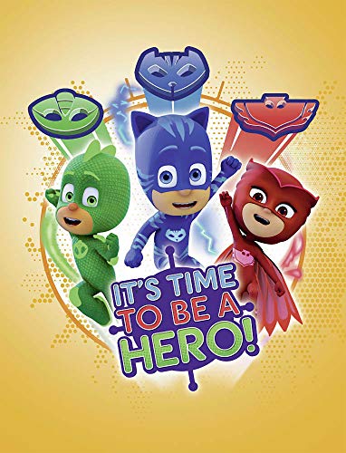 BERONAGE PJ Masks Decke Hero 130 x 170 cm Fleecedecke Catboy Owlette Eulette Gekko Blau Grün Rot Pyjamahelden Mask Les Pyjamasques Kuscheldecke Bettwäsche von BERONAGE