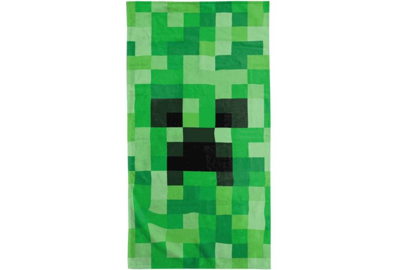 BERONAGE Strandtuch Minecraft Badetuch Creeper 75x150 cm, (1-St), Frottee in Velours-Qualität von BERONAGE