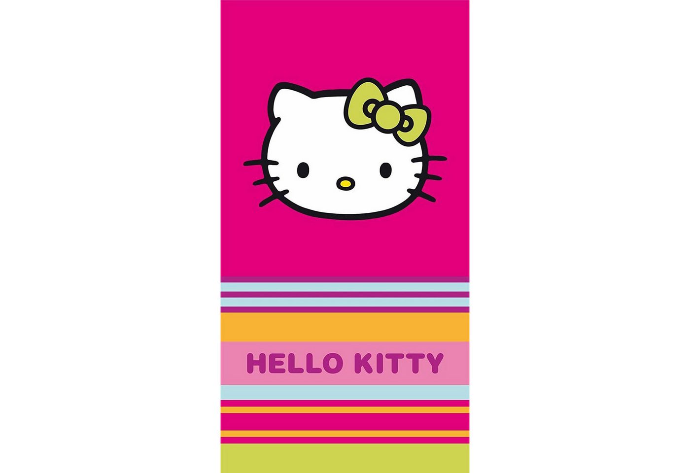 BERONAGE Strandtücher Hello Kitty Badetuch Kim 85x160 cm, 100% Baumwolle, Frottee in Velours-Qualität von BERONAGE