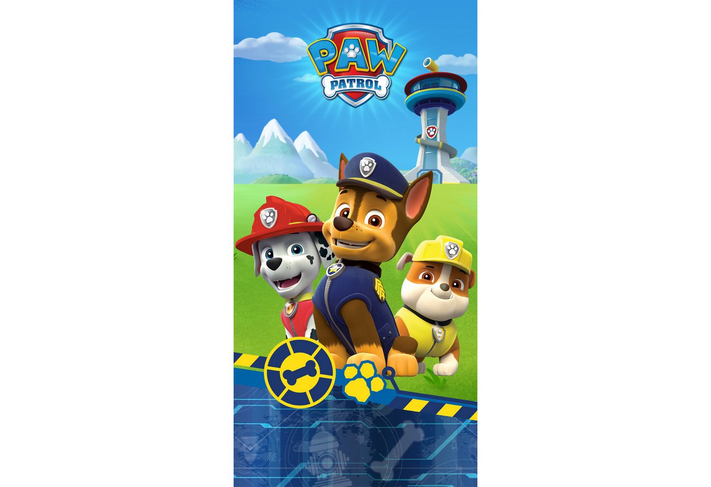 BERONAGE Strandtücher Paw Patrol Kinder Badetuch Boy's Blau 60x120, 100% Baumwolle (1-St), Frottee in Velours-Qualität von BERONAGE