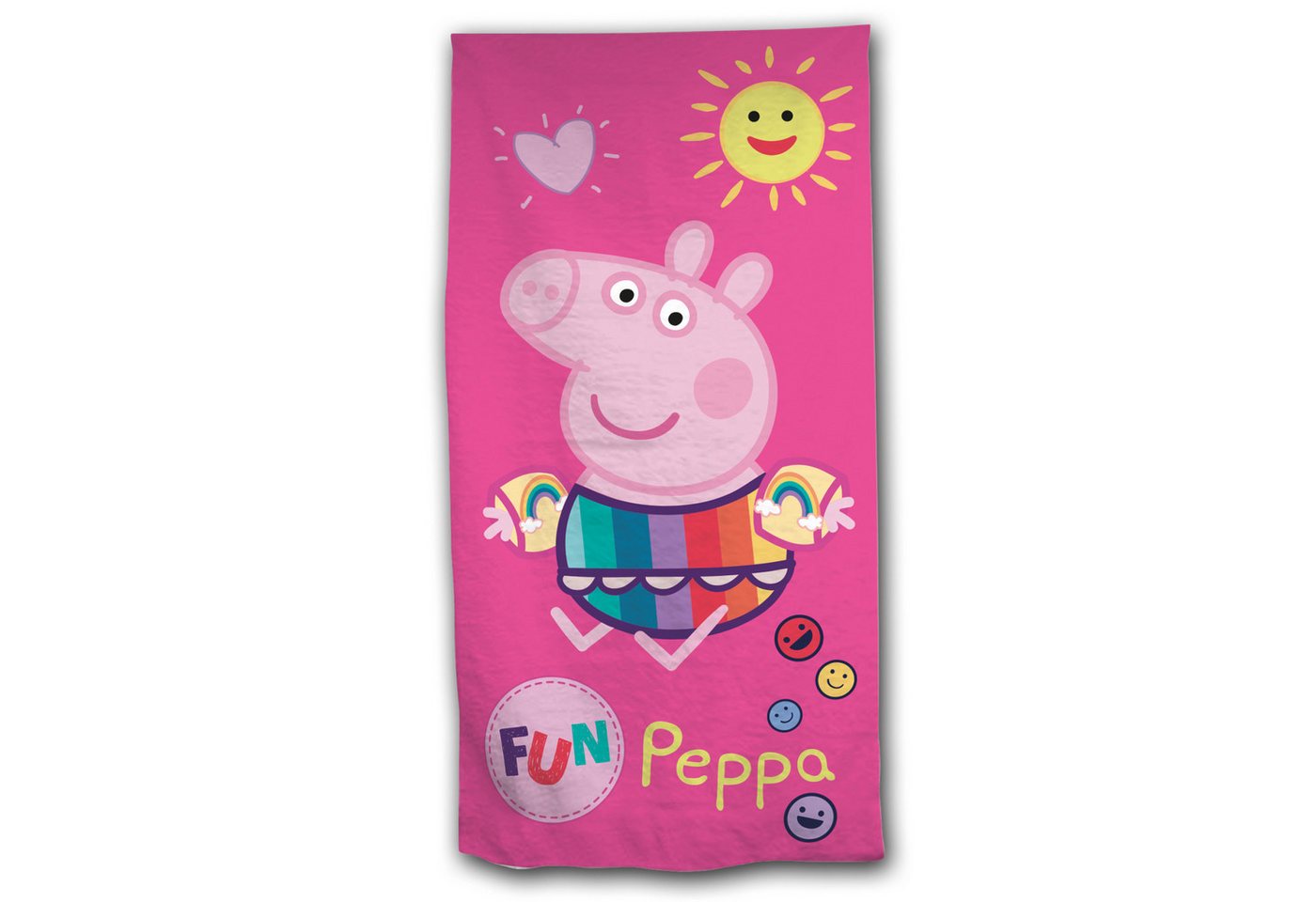 BERONAGE Strandtücher Peppa Wutz Pig Kinder Badetuch Beach Fun 60x120, 100% Baumwolle (1-St), Frottee in Velours-Qualität von BERONAGE