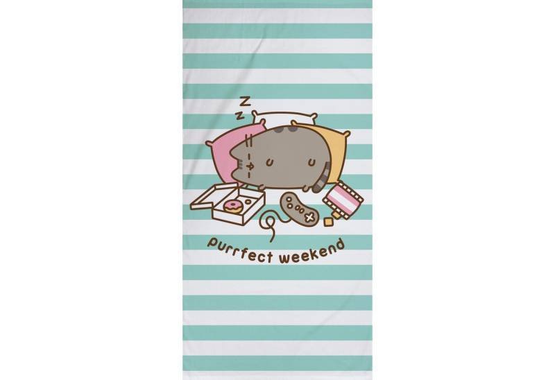 BERONAGE Strandtücher Pusheen Badetuch Purrfect Weekend 75x150 cm, 100% Baumwolle (1-St), Frottee in Velours-Qualität von BERONAGE