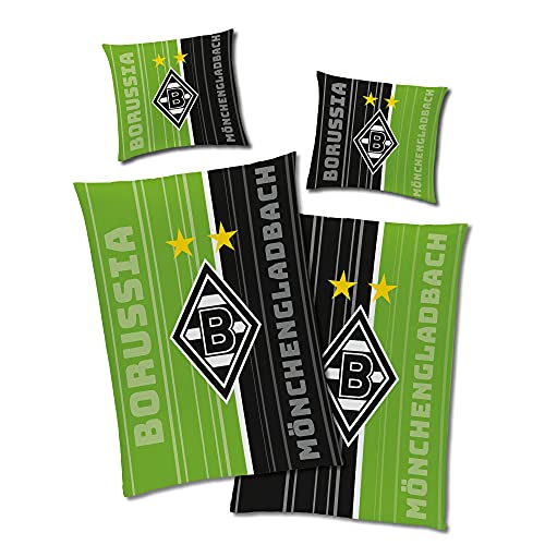 Borussia Mönchengladbach Wende-Bettwäsche Fohlen-Elf 135x200+80x80 Linon VFL RV von BERONAGE
