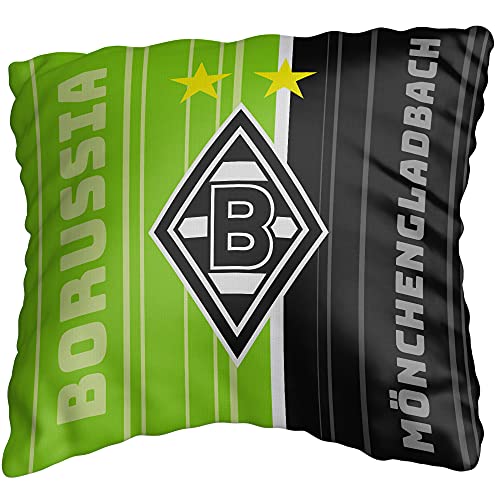 Borussia Mönchengladbach Wende-Kissen Die Fohlen-Elf 40x40 Schwarz Weiß Grün Fußball Borussia Park VfL 1900 Bundesliga Fankissen Kuschelkissen Dekokissen Kopfkissen Meister Polster z. Bettwäsche von BERONAGE