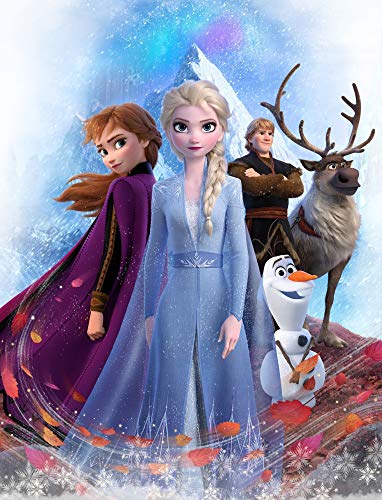 Große Frozen 2 Die Eiskönigin Team Kuscheldecke 130 x 170 cm super weiche Wohndecke Sofadecke Fleece-Decke warme Kinderdecke Disney Olaf Anna ELSA Sven Kristoff Arendelle Völlig unverfroren von BERONAGE