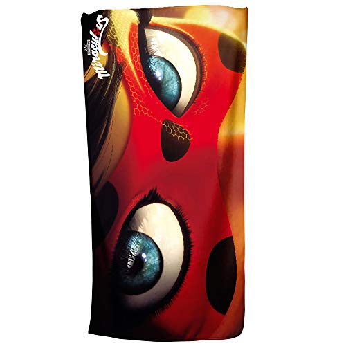 Großes Miraculous Ladybug Badetuch Motiv Eyes 75 x 150 cm Strandlaken Strandtuch Handtuch Duschtuch Velourstuch 100% Baumwolle Marinette Adrien Agreste Ladybug Cat Noir Paris Comic z. Bettwäsche 018 von BERONAGE