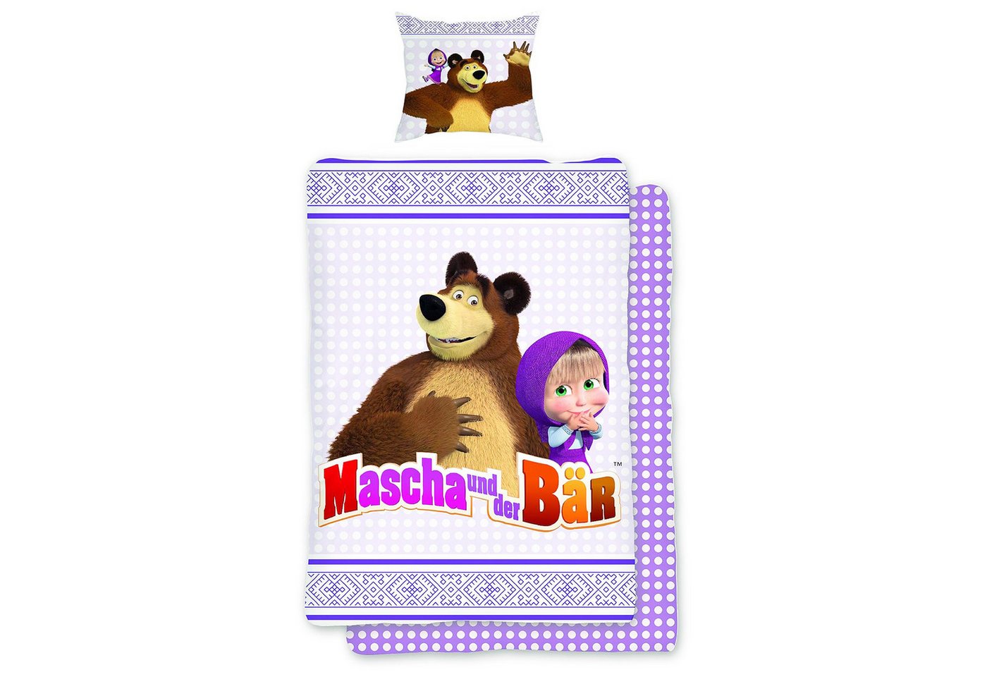 BERONAGE Kinderbettwäsche Mascha und der Bär Freunde Bettwäsche Linon / Renforcé Bettbezug, 100% Baumwolle, 2 teilig, 135x200 + 80x80 cm BERONAGE Kinderbettwäsche Mascha und der Bär Freunde Bettwäsche Linon / Renforcé Bettbezug, 100% Baumwolle, 2 teilig, 135x200 + 80x80 cm von BERONAGE