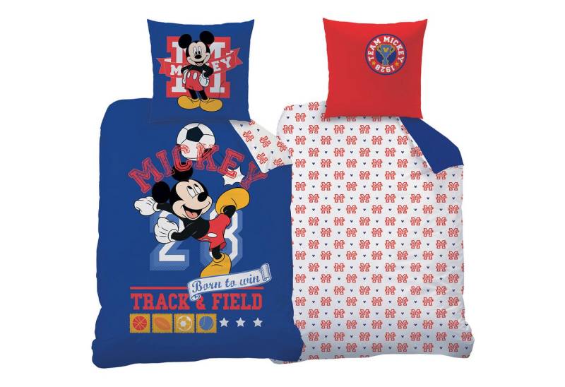 BERONAGE Kinderbettwäsche Mickey Mouse Fußball Bettwäsche Linon / Renforcé, 100% Baumwolle, 2 teilig, 135x200 cm + 80x80 cm mit Reißverschluss BERONAGE Kinderbettwäsche Mickey Mouse Fußball Bettwäsche Linon / Renforcé, 100% Baumwolle, 2 teilig, 135x200 cm + 80x80 cm mit Reißverschluss von BERONAGE