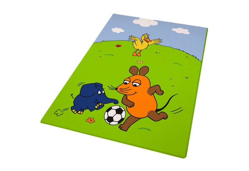 BERONAGE Kinderteppich Die Sendung mit der Maus Fußball Spiel-Teppich 100x133 cm, rechteckig, Höhe: 10 mm, rutschfest BERONAGE Kinderteppich Die Sendung mit der Maus Fußball Spiel-Teppich 100x133 cm, rechteckig, Höhe: 10 mm, rutschfest von BERONAGE