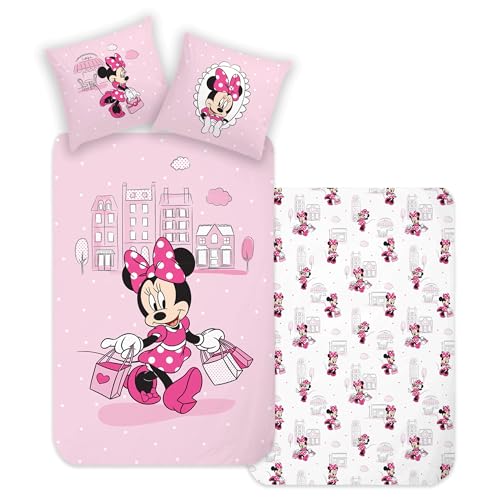 Minnie Mouse Bettwäsche Shopping 135 x 200 cm + 80 x 80 cm 100% Baumwolle in Renforcé-Linon-Qualität mit YKK-Reißverschluss Minnie Maus Disney Mickey Daisy Donald Goofy Sweet Love Deutsche Größe Minnie Mouse Bettwäsche Shopping 135 x 200 cm + 80 x 80 cm 100% Baumwolle in Renforcé-Linon-Qualität mit YKK-Reißverschluss Minnie Maus Disney Mickey Daisy Donald Goofy Sweet Love Deutsche Größe von BERONAGE