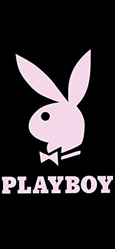 Playboy Badetuch Bunny 70 x 140cm Schwarz Pink Hase Logo Playmates Lifestyle Magazin classic Grils Mädchen Rosa Handtuch Strandtuch Badelaken Saunatuch Strandlaken Duschtuch passend zur Bettwäsche von BERONAGE