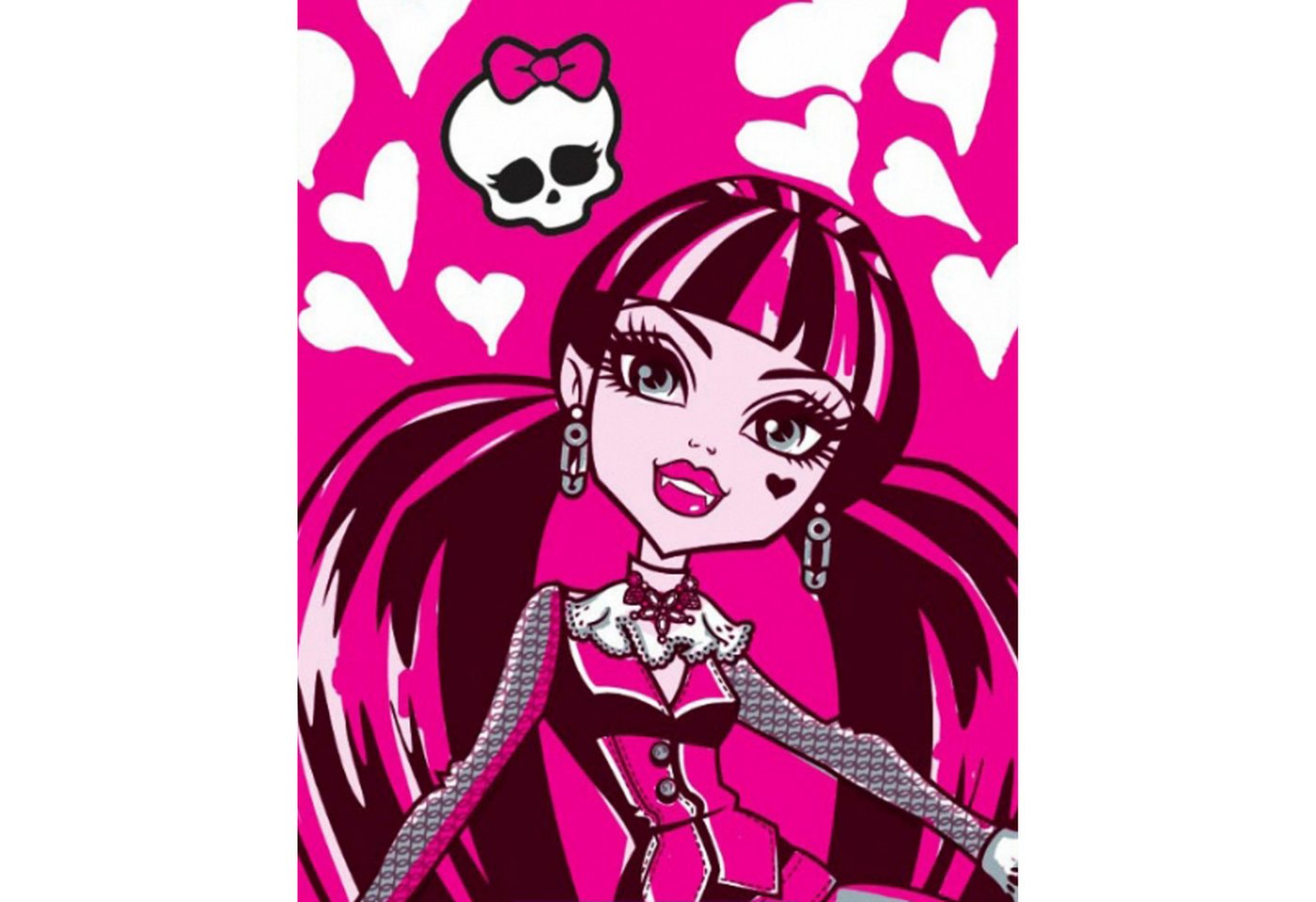 Tagesdecke Monster High Kinder-Decke Beauty Draculaura 110x140 cm, BERONAGE, kuschelweich von BERONAGE