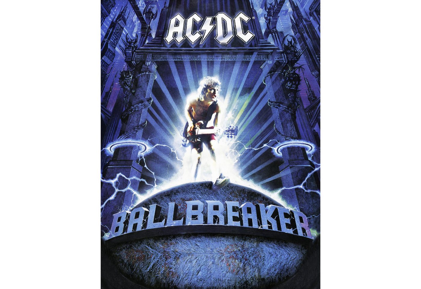 Wohndecke AC/DC Ballbreaker 150 x 200 weich und kuschelig Coral Fleecedecke, BERONAGE von BERONAGE