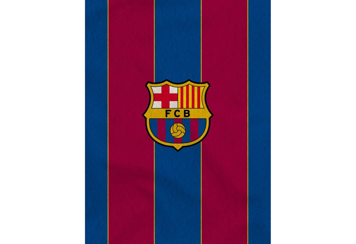 Wohndecke FC Barcelona Fußball 130 x 170 weich und kuschelig Fleecedecke, BERONAGE von BERONAGE