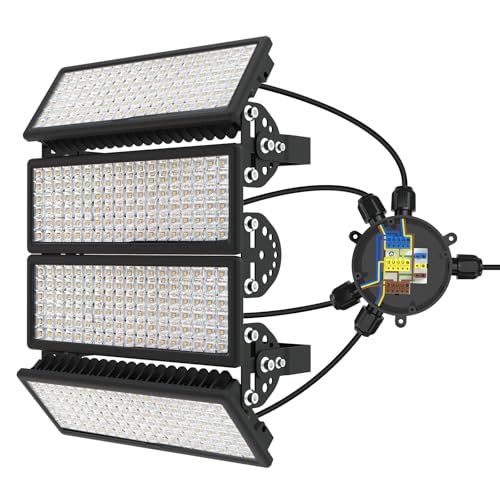 BERSUANG 56000LM LED Strahler Außen, 400W 230V Scheinwerfer Flutlicht, 3000K Warmweiß Flutlichtstrahler LED IP67 Wasserdicht Außenstrahler für Hof, Garage, Sportplatz Schwarz BERSUANG 56000LM LED Strahler Außen, 400W 230V Scheinwerfer Flutlicht, 3000K Warmweiß Flutlichtstrahler LED IP67 Wasserdicht Außenstrahler für Hof, Garage, Sportplatz Schwarz von BERSUANG