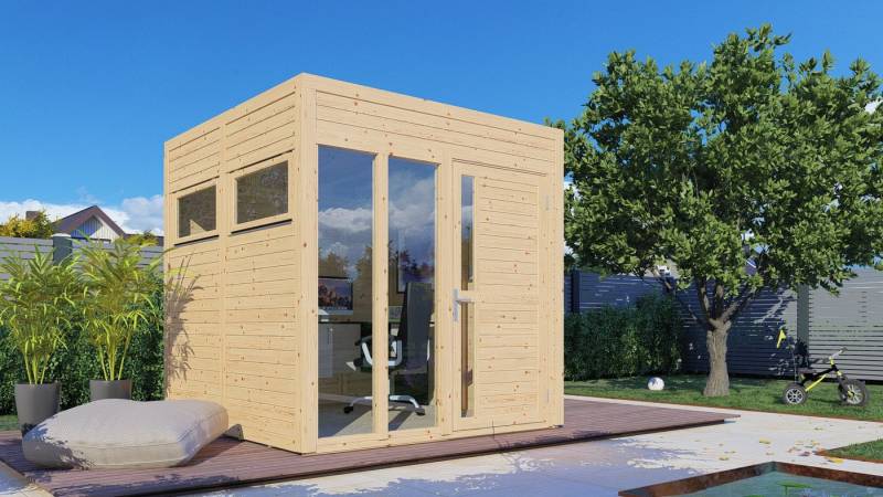 BERTILO Gartenhaus Cubus 2 Office, in verschiedenen Farben, BxT: 226x240 cm von BERTILO