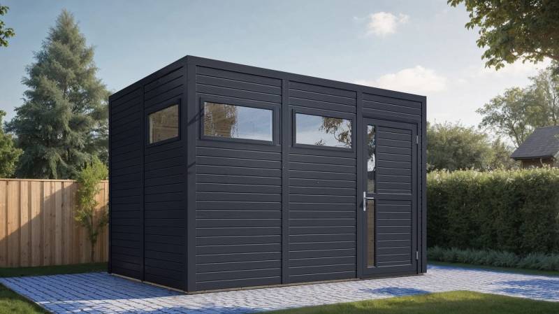 BERTILO Gartenhaus Cubus 3 anthrazit, BxT: 337x240 cm von BERTILO