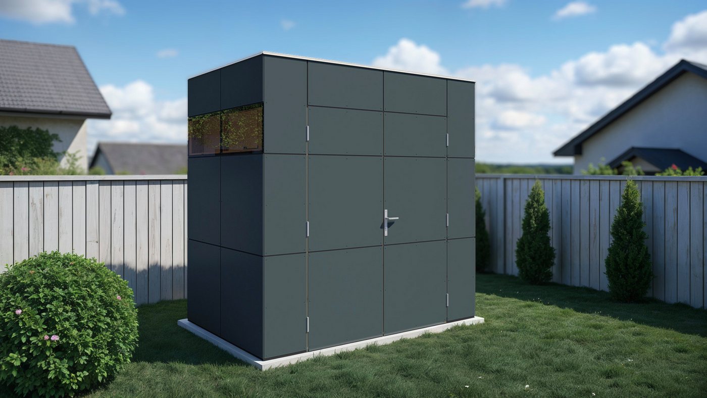 BERTILO Gartenhaus HPL Mini, in verschiedenen Farben, BxT: 231x165 cm, Fassaden-HPL in Architekturqualität, witterungsbeständig, farbstabil BERTILO Gartenhaus HPL Mini, in verschiedenen Farben, BxT: 231x165 cm, Fassaden-HPL in Architekturqualität, witterungsbeständig, farbstabil von BERTILO