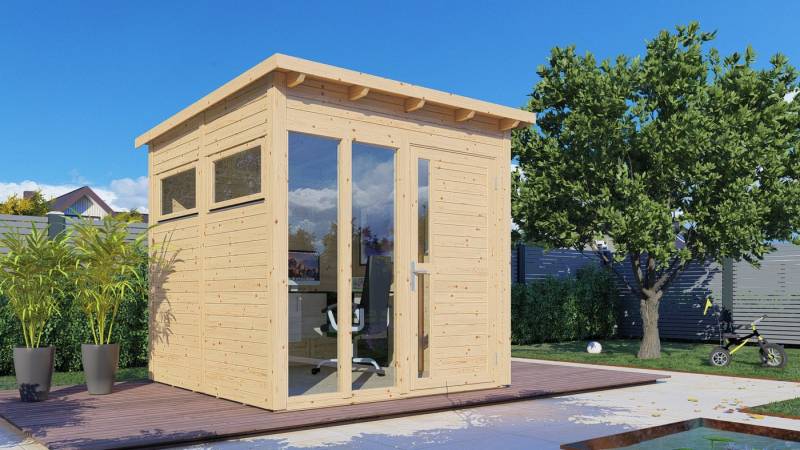 BERTILO Gartenhaus Pentus 2 Office, in verschiedenen Farben, BxT: 247x266 cm von BERTILO