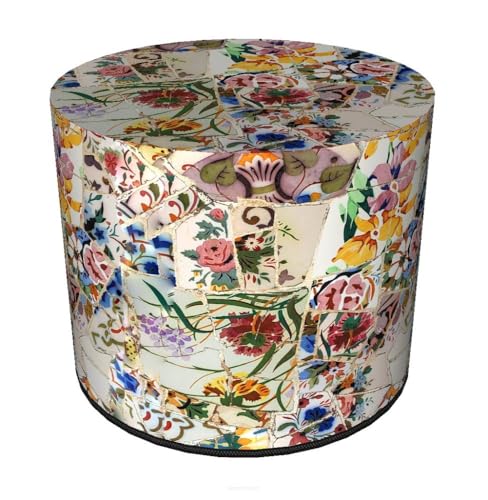 Bertoni Hocker Sitzhocker Pouf für Balkon & Garten Puff Codura Wetterfest 40 x 40 cm Garten Sitzsack Outdoor & Indoor Runder Sitzpouf mit abnehmbarem Bezug Waschbar Alicante von Bertoni