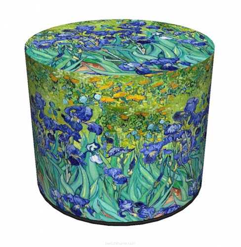 Bertoni Hocker Sitzhocker Pouf für Balkon & Garten Puff Codura Wetterfest 40 x 40 cm Garten Sitzsack Outdoor & Indoor Runder Sitzpouf mit abnehmbarem Bezug Waschbar Iris von Bertoni