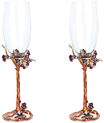 BERTY·PUYI Champagnerflöten Set Mit 2 Champagnergläsern 130 Ml, Mundgeblasene Champagnergläser Aus Handbemalten Emails Elegantes Kunstwerkgeschenk Für Hochzeit Und Jubiläum-Green BERTY·PUYI Champagnerflöten Set Mit 2 Champagnergläsern 130 Ml, Mundgeblasene Champagnergläser Aus Handbemalten Emails Elegantes Kunstwerkgeschenk Für Hochzeit Und Jubiläum-Green von BERTY·PUYI