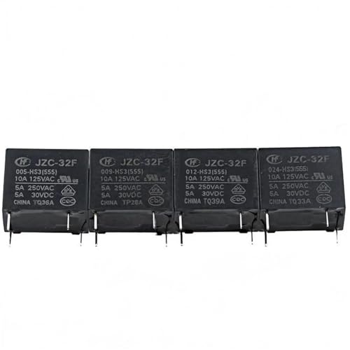 BERULL 50PCS/Lot Power relays HF32F JZC-32F-005-HS3 JZC-32F-009-HS3 JZC-32F-012-HS3 JZC-32F-024-HS3 5A 250VAC 4PIN (Size : 24V) von BERULL