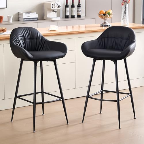 BERYTH Barhocker 2er Set Barstühle höhenverstellbar mit Rückenlehne Ergonomische Gepolsterte Barhocker, PU-Bezug, 76cm Hoch optimal Komfort Küche, Hausbar, Esszimmer Theke BERYTH Barhocker 2er Set Barstühle höhenverstellbar mit Rückenlehne Ergonomische Gepolsterte Barhocker, PU-Bezug, 76cm Hoch optimal Komfort Küche, Hausbar, Esszimmer Theke von BERYTH