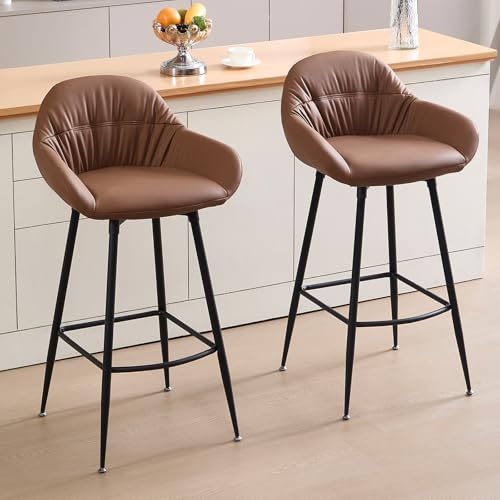 BERYTH Barhocker 2er Set Barstühle höhenverstellbar mit Rückenlehne Ergonomische Gepolsterte Barhocker, PU-Bezug, 76cm Hoch optimal Komfort Küche, Hausbar, Esszimmer Theke BERYTH Barhocker 2er Set Barstühle höhenverstellbar mit Rückenlehne Ergonomische Gepolsterte Barhocker, PU-Bezug, 76cm Hoch optimal Komfort Küche, Hausbar, Esszimmer Theke von BERYTH