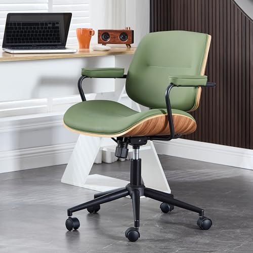 BERYTH Homeoffice Bürostuhl Ergonomisch Stuhl Drehstuhl mit Armlehne Medieval Modern Bürostuhl 360°Drehbar Höhenverstellbar Schreibtischstuhl, Arbeitszimmer, Schlafzimmer bis 136 kg belastbar Grün BERYTH Homeoffice Bürostuhl Ergonomisch Stuhl Drehstuhl mit Armlehne Medieval Modern Bürostuhl 360°Drehbar Höhenverstellbar Schreibtischstuhl, Arbeitszimmer, Schlafzimmer bis 136 kg belastbar Grün von BERYTH