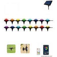 Smart Rgb Led Schritt Lichterkette Boden Wand 16 Birne Solar Extern Ip65 F16c von BES