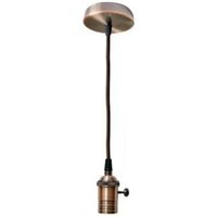 Vintage2mtrotbronzeanhängerdeckesuspensionkronleuchterlampenfassung von BES