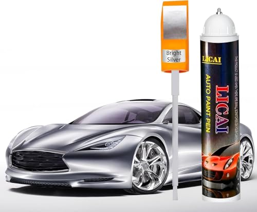 BESCH Lackstift zur schnellen Ausbesserung von Autokratzern und Steinschlägen - 12ml Reparaturstift für Autolack (Silber) von BESCH